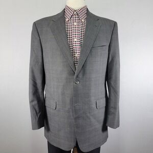 Coppley Men's Sport Coat Blazer‎ Two Button Gray Plaid Wool JORDAN Size 42R